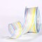 The Ribbon People Blue and Yellow French Striped Wired Craft Ribbon 2.5" x 54 Yards